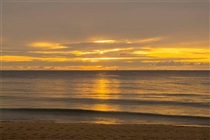 Beach view at dusk